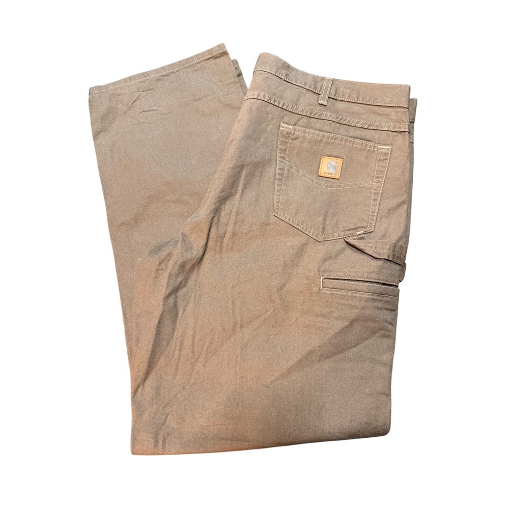 Carhartt B159 MUS Loose Fit Canvas Carpenter Pants Mens 42x34 Mushroom Brown